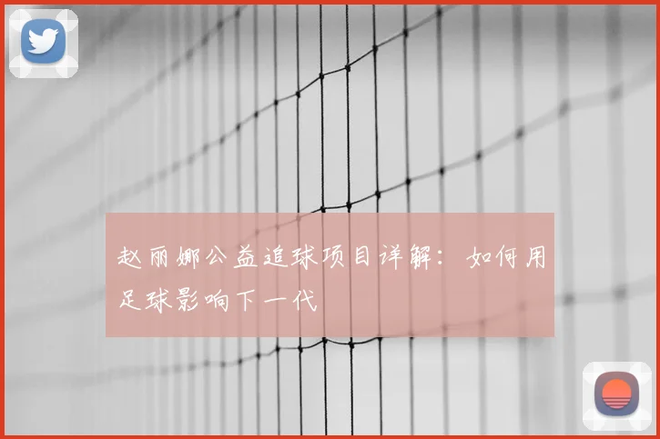 赵丽娜公益追球项目详解：如何用足球影响下一代